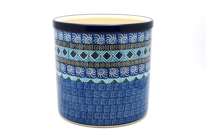 5 1/2"H x 5 1/2"W
 Polish Pottery Utensil Holder - Aztec Sky 003-1917a (5 1/2"H x 5 1/2"W
)
