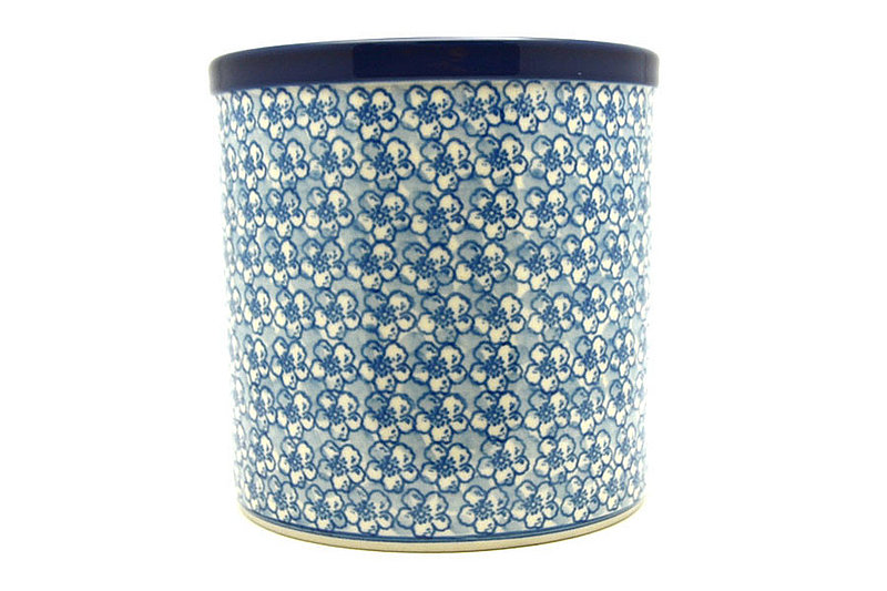 5 1/2"H x 5 1/2"W
 Polish Pottery Utensil Holder - Daisy Flurry 003-2176a (5 1/2"H x 5 1/2"W
)
