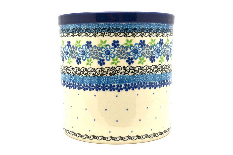 5 1/2"H x 5 1/2"W
 Polish Pottery Utensil Holder - Flower Works 003-2633a (5 1/2"H x 5 1/2"W
)