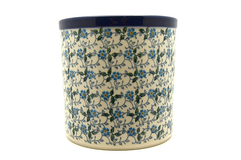 5 1/2"H x 5 1/2"W
 Polish Pottery Utensil Holder - Forget-Me-Knot 003-2089a (5 1/2"H x 5 1/2"W
)