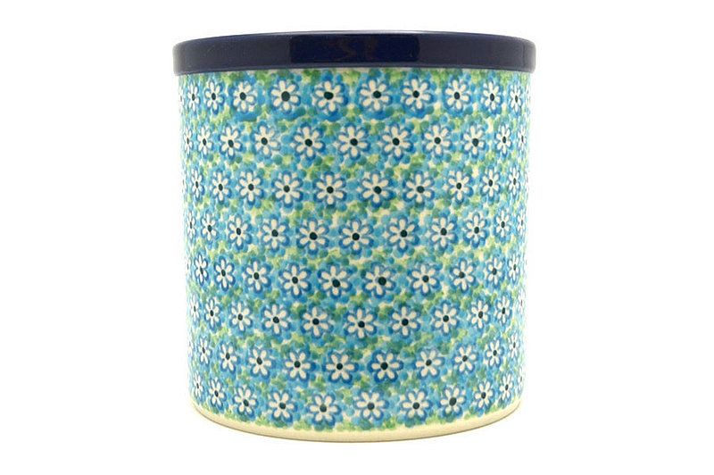 5 1/2"H x 5 1/2"W
 Polish Pottery Utensil Holder - Key Lime 003-2252a (5 1/2"H x 5 1/2"W
)