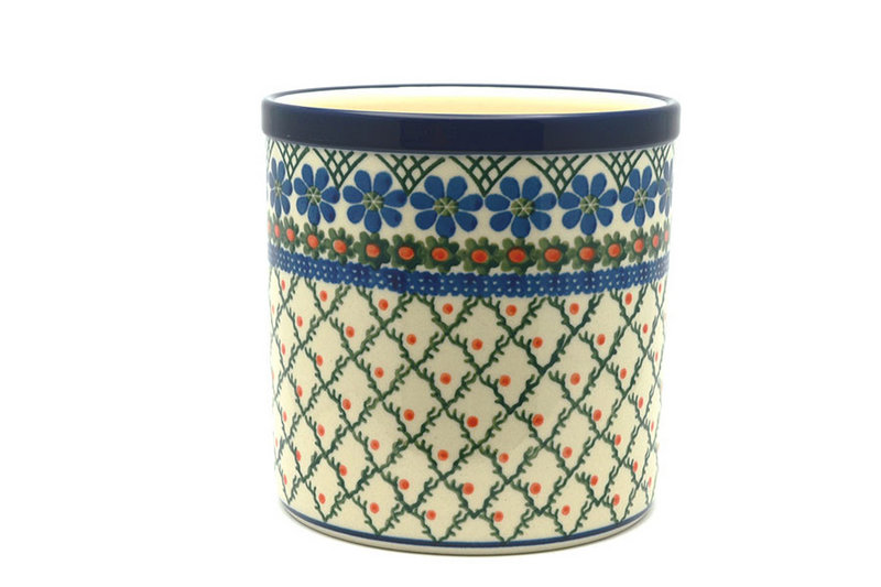 5 1/2"H x 5 1/2"W
 Polish Pottery Utensil Holder - Primrose 003-854a (5 1/2"H x 5 1/2"W
)