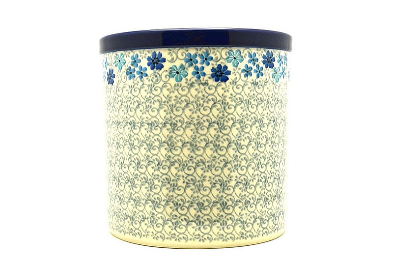 5 1/2"H x 5 1/2"W
 Polish Pottery Utensil Holder - Sea Blossom 003-2612a (5 1/2"H x 5 1/2"W
)