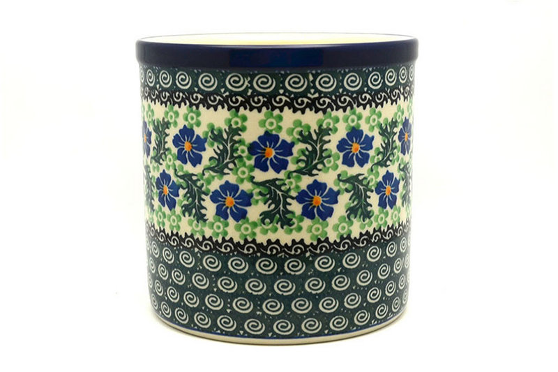 5 1/2"H x 5 1/2"W
 Polish Pottery Utensil Holder - Sweet Violet 003-1538a (5 1/2"H x 5 1/2"W
)