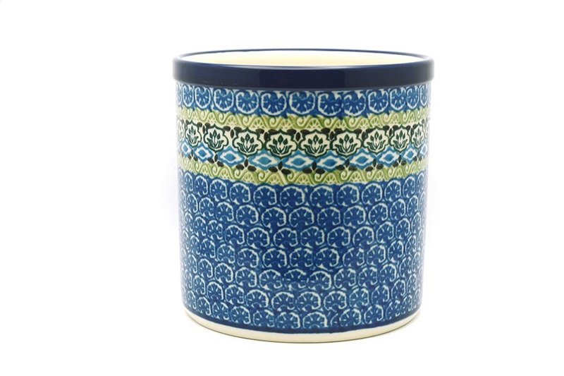 5 1/2"H x 5 1/2"W
 Polish Pottery Utensil Holder - Tranquility 003-1858a (5 1/2"H x 5 1/2"W
)