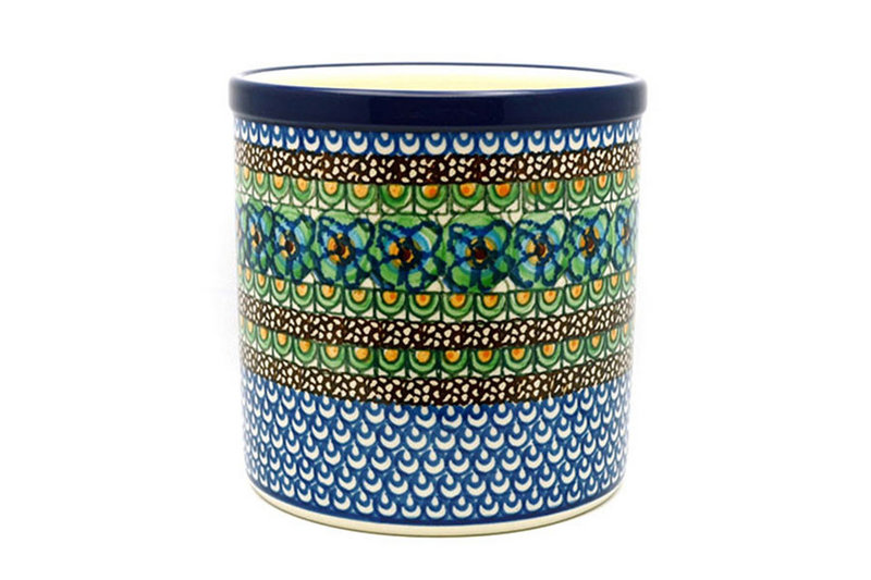 5 1/2"H x 5 1/2"W
 Polish Pottery Utensil Holder - Unikat Signature U151 003-U0151 (5 1/2"H x 5 1/2"W
)