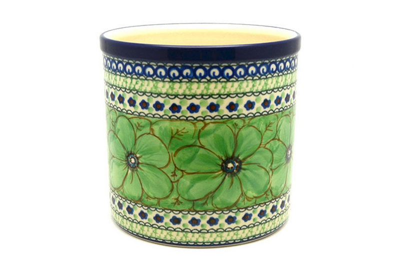 5 1/2"H x 5 1/2"W
 Polish Pottery Utensil Holder - Unikat Signature U408A 003-U408A (5 1/2"H x 5 1/2"W
)