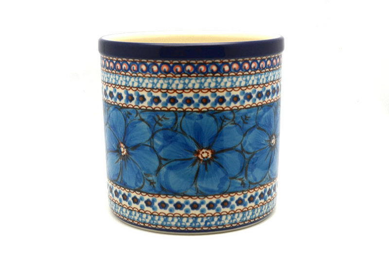 5 1/2"H x 5 1/2"W
 Polish Pottery Utensil Holder - Unikat Signature U408C 003-U408C (5 1/2"H x 5 1/2"W
)