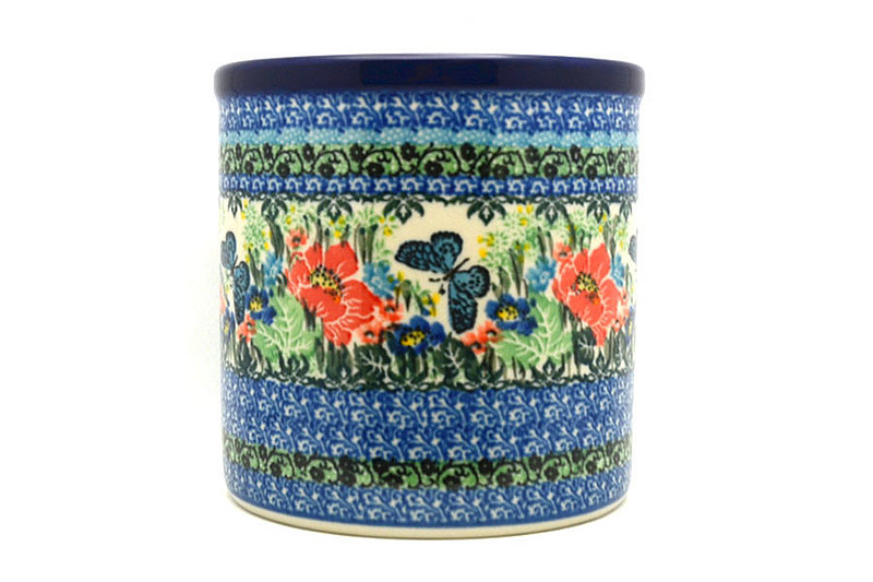 5 1/2"H x 5 1/2"W
 Polish Pottery Utensil Holder - Unikat Signature U4553 003-U4553 (5 1/2"H x 5 1/2"W
)