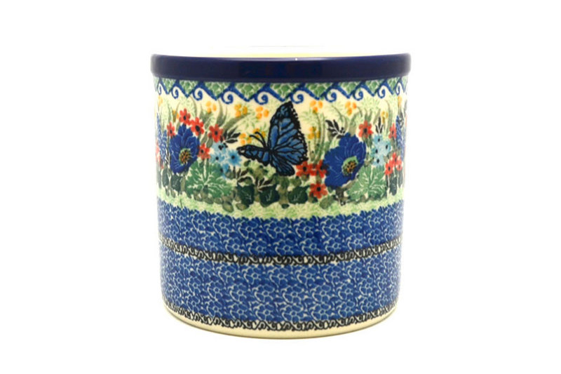 5 1/2"H x 5 1/2"W
 Polish Pottery Utensil Holder - Unikat Signature U4600 003-U4600 (5 1/2"H x 5 1/2"W
)