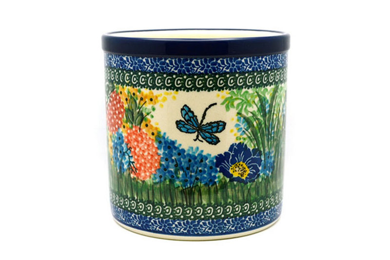 5 1/2"H x 5 1/2"W
 Polish Pottery Utensil Holder - Unikat Signature U4612 003-U4612 (5 1/2"H x 5 1/2"W
)