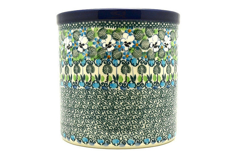 5 1/2"H x 5 1/2"W
 Polish Pottery Utensil Holder - Unikat Signature U4795 003-U4795 (5 1/2"H x 5 1/2"W
)