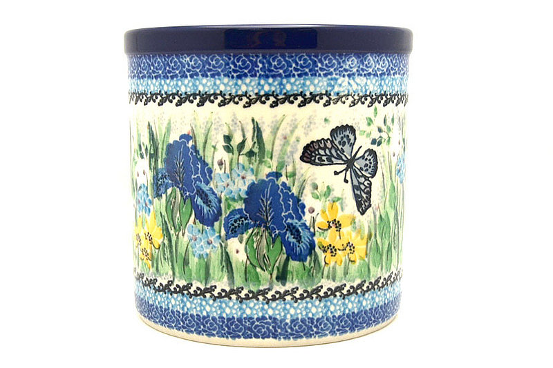 5 1/2"H x 5 1/2"W
 Polish Pottery Utensil Holder - Unikat Signature U5132 003-U5132 (5 1/2"H x 5 1/2"W
)