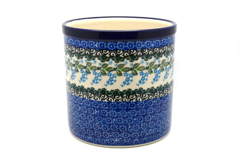 5 1/2"H x 5 1/2"W
 Polish Pottery Utensil Holder - Wisteria 003-1473a (5 1/2"H x 5 1/2"W
)
