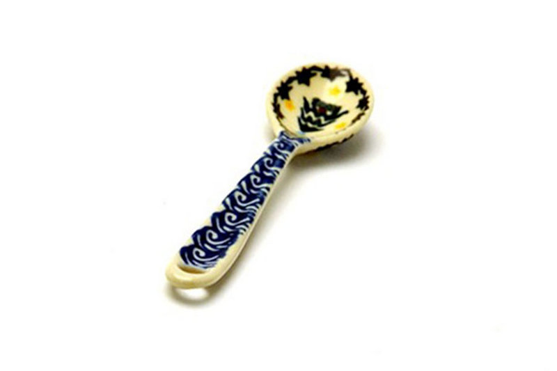 5 1/4"L
 Polish Pottery Spoon - Small - Christmas Trees 592-1284a (5 1/4"L
)