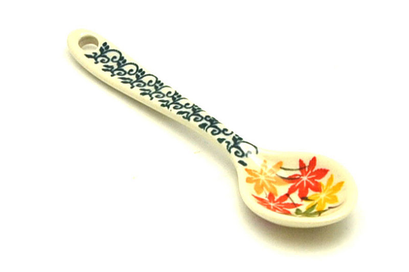 5 1/4"L
 Polish Pottery Spoon - Small - Maple Harvest 592-2533a (5 1/4"L
)