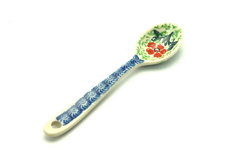 5 1/4"L
 Polish Pottery Spoon - Small - Maraschino 592-1916a (5 1/4"L
)