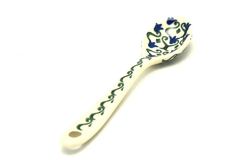 5 1/4"L
 Polish Pottery Spoon - Small - Tulip Trellis 592-0585a (5 1/4"L
)