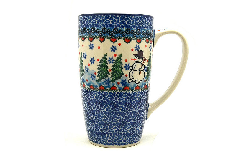 5 3/8"H x 3 1/8"W (12 oz. measured to the rim).
 Polish Pottery Mug - 12 oz. Cafe - Unikat Signature U4661 C52-U4661 (5 3/8"H x 3 1/8"W (12 oz. measured to the rim).
)