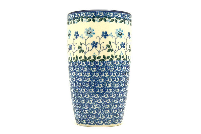 5 3/8"H x 3 1/8"W (12 oz. measured to the rim).
 Polish Pottery Tumbler - 12 oz. - Georgia Blue C53-2785a (5 3/8"H x 3 1/8"W (12 oz. measured to the rim).
)