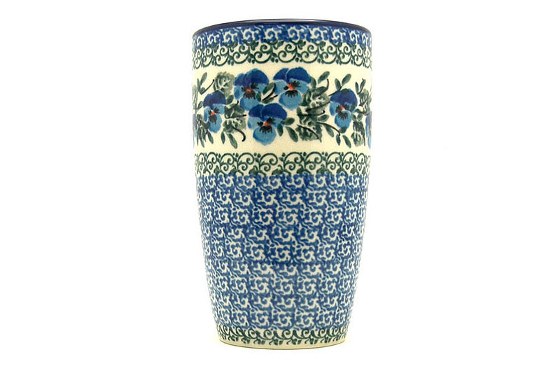 5 3/8"H x 3 1/8"W (12 oz. measured to the rim).
 Polish Pottery Tumbler - 12 oz. - Winter Viola C53-2273a (5 3/8"H x 3 1/8"W (12 oz. measured to the rim).
)