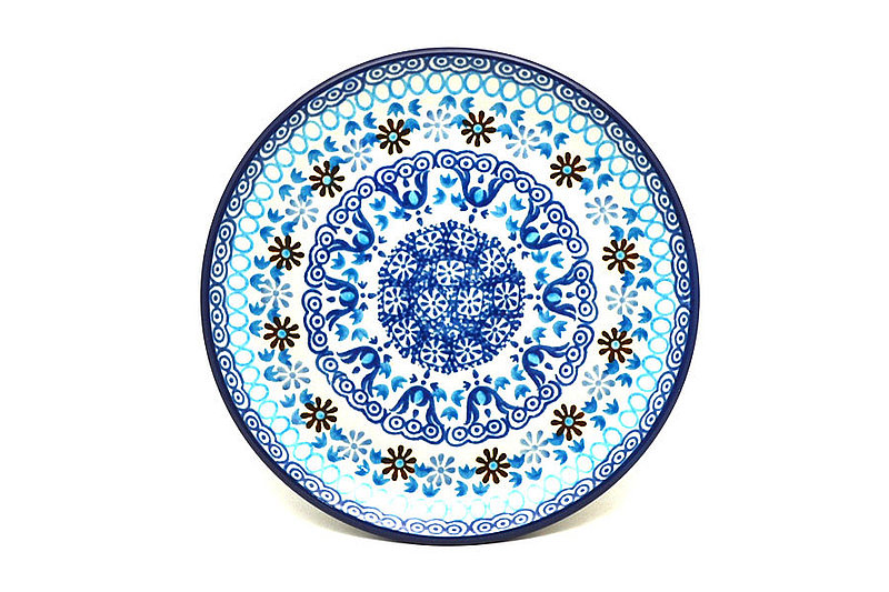 5/8"H x 6 1/4"W
 Polish Pottery Plate - Bread & Butter (6 1/4") - Blue Yonder 261-2187a (5/8"H x 6 1/4"W
)