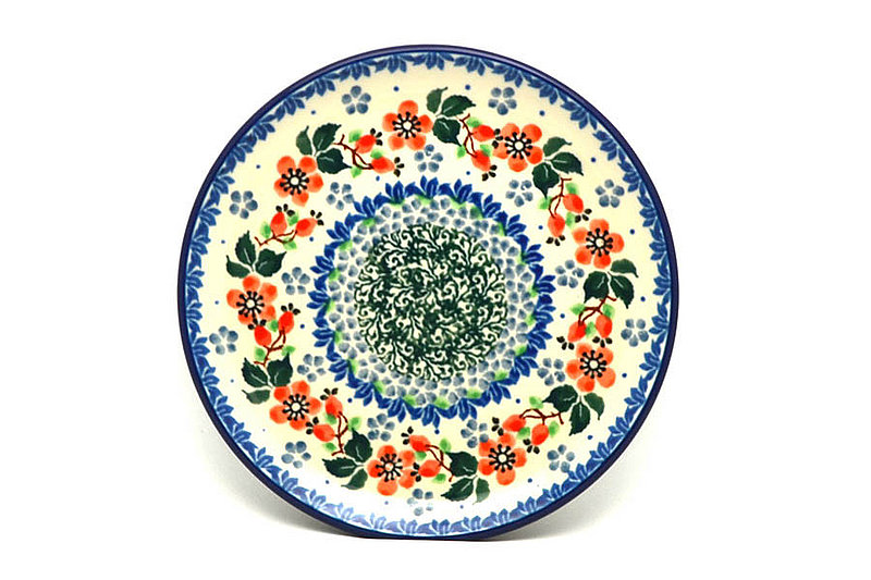 5/8"H x 6 1/4"W
 Polish Pottery Plate - Bread & Butter (6 1/4") - Cherry Blossom 261-2103a (5/8"H x 6 1/4"W
)
