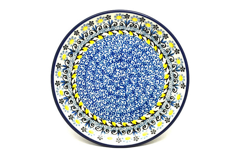 5/8"H x 6 1/4"W
 Polish Pottery Plate - Bread & Butter (6 1/4") - Daisy Maize 261-2178a (5/8"H x 6 1/4"W
)