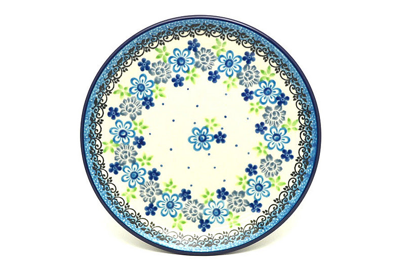 5/8"H x 6 1/4"W
 Polish Pottery Plate - Bread & Butter (6 1/4") - Flower Works 261-2633a (5/8"H x 6 1/4"W
)