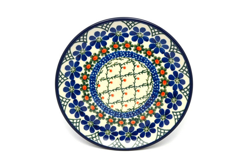 5/8"H x 6 1/4"W
 Polish Pottery Plate - Bread & Butter (6 1/4") - Primrose 261-854a (5/8"H x 6 1/4"W
)