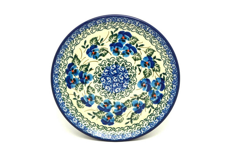 5/8"H x 6 1/4"W
 Polish Pottery Plate - Bread & Butter (6 1/4") - Winter Viola 261-2273a (5/8"H x 6 1/4"W
)