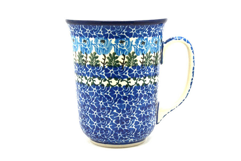 5"H (16 oz. measured to the rim).
 Polish Pottery Mug - 16 oz. Bistro - Antique Rose 812-1390a (5"H (16 oz. measured to the rim).
)
