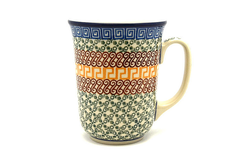 5"H (16 oz. measured to the rim).
 Polish Pottery Mug - 16 oz. Bistro - Autumn 812-050a (5"H (16 oz. measured to the rim).
)