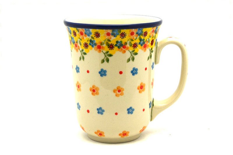 5"H (16 oz. measured to the rim).
 Polish Pottery Mug - 16 oz. Bistro - Buttercup 812-2225a (5"H (16 oz. measured to the rim).
)