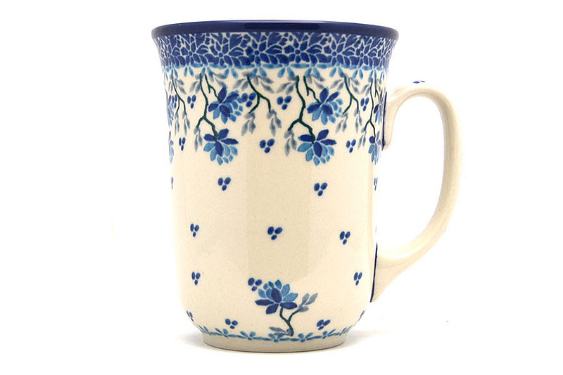 5"H (16 oz. measured to the rim).
 Polish Pottery Mug - 16 oz. Bistro - Clover Field 812-2524a (5"H (16 oz. measured to the rim).
)