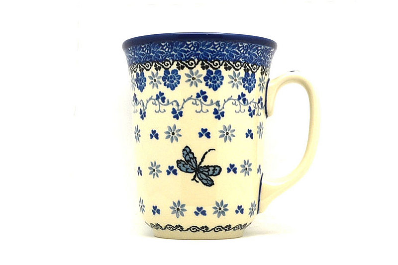 5"H (16 oz. measured to the rim).
 Polish Pottery Mug - 16 oz. Bistro - Dragonfly 812-2009a (5"H (16 oz. measured to the rim).
)