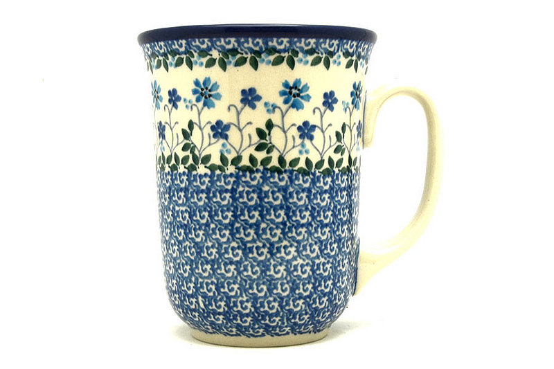 5"H (16 oz. measured to the rim).
 Polish Pottery Mug - 16 oz. Bistro - Georgia Blue 812-2785a (5"H (16 oz. measured to the rim).
)