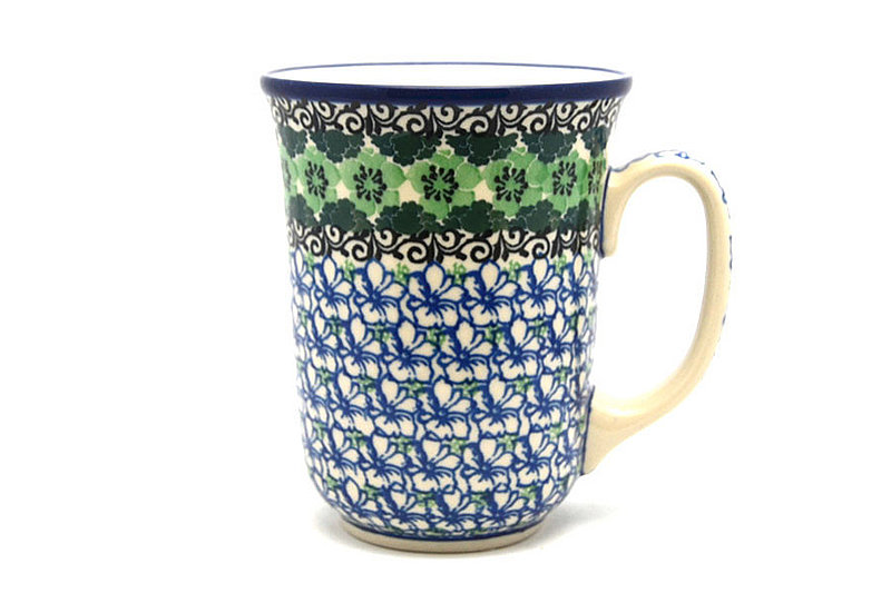 5"H (16 oz. measured to the rim).
 Polish Pottery Mug - 16 oz. Bistro - Kiwi 812-1479a (5"H (16 oz. measured to the rim).
)