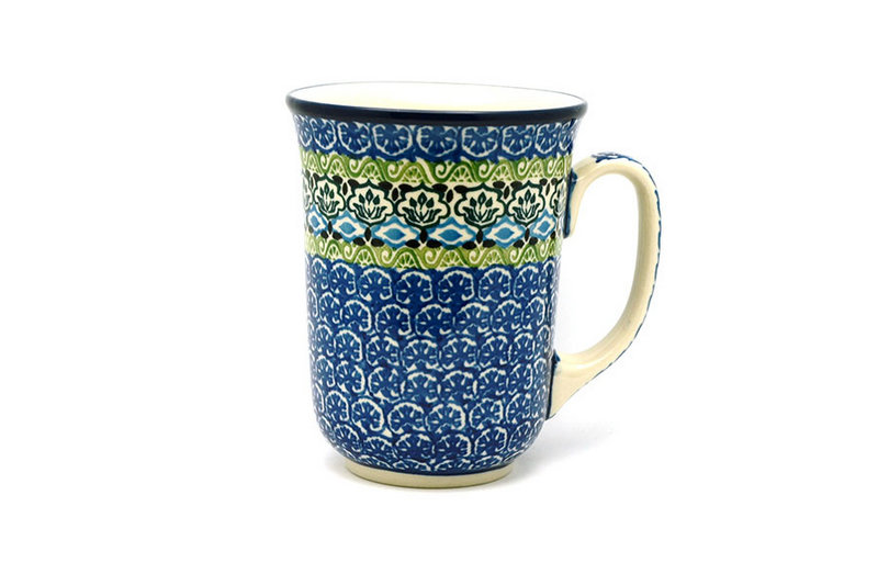 5"H (16 oz. measured to the rim).
 Polish Pottery Mug - 16 oz. Bistro - Tranquility 812-1858a (5"H (16 oz. measured to the rim).
)