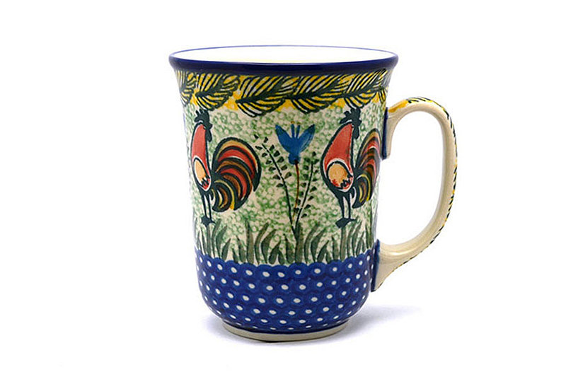 5"H (16 oz. measured to the rim).
 Polish Pottery Mug - 16 oz. Bistro - Unikat Signature U2663 812-U2663 (5"H (16 oz. measured to the rim).
)