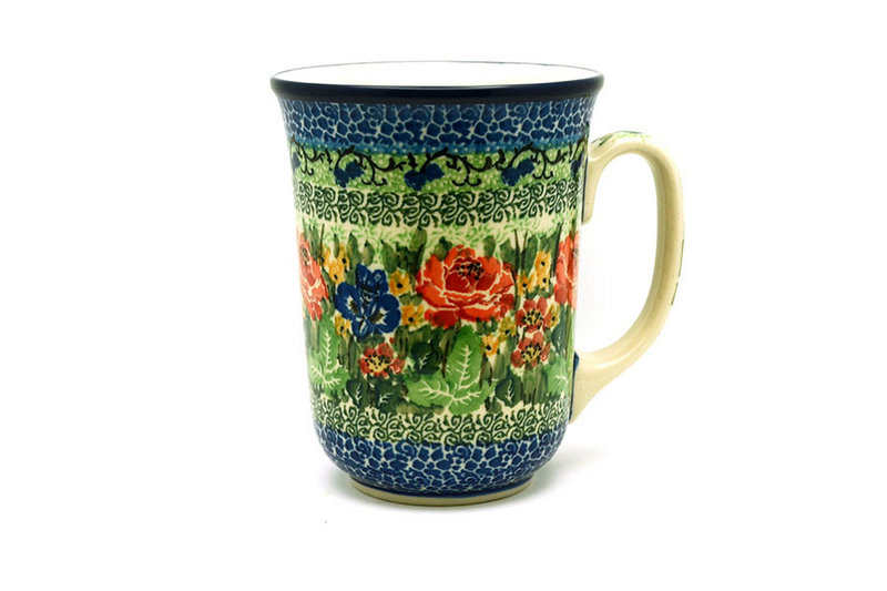 5"H (16 oz. measured to the rim).
 Polish Pottery Mug - 16 oz. Bistro - Unikat Signature U4400 812-U4400 (5"H (16 oz. measured to the rim).
)