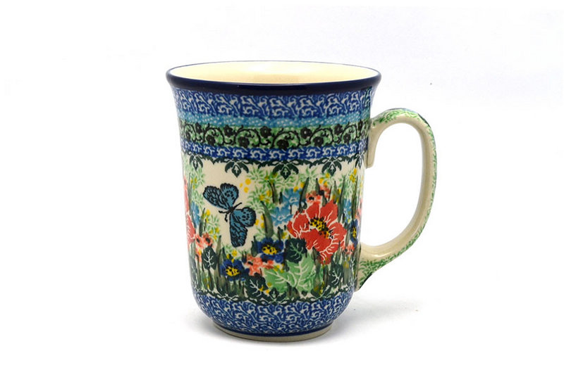 5"H (16 oz. measured to the rim).
 Polish Pottery Mug - 16 oz. Bistro - Unikat Signature U4553 812-U4553 (5"H (16 oz. measured to the rim).
)