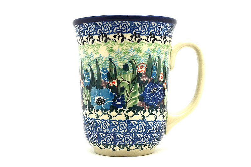 5"H (16 oz. measured to the rim).
 Polish Pottery Mug - 16 oz. Bistro - Unikat Signature U4572 812-U4572 (5"H (16 oz. measured to the rim).
)