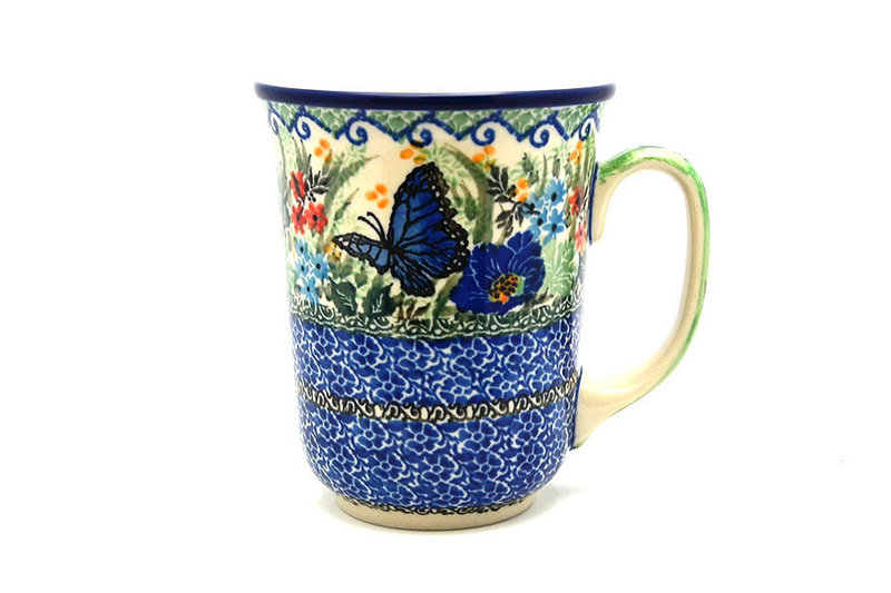 5"H (16 oz. measured to the rim).
 Polish Pottery Mug - 16 oz. Bistro - Unikat Signature U4600 812-U4600 (5"H (16 oz. measured to the rim).
)