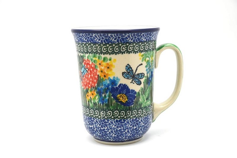 5"H (16 oz. measured to the rim).
 Polish Pottery Mug - 16 oz. Bistro - Unikat Signature U4612 812-U4612 (5"H (16 oz. measured to the rim).
)