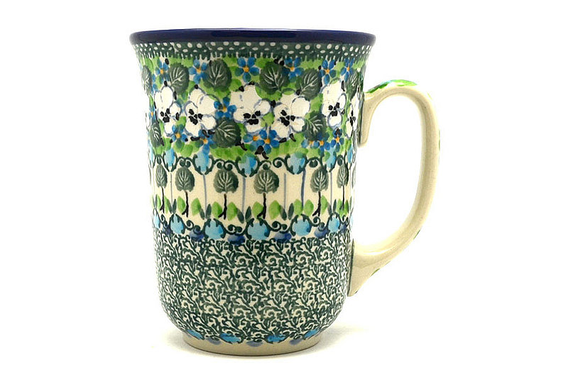 5"H (16 oz. measured to the rim).
 Polish Pottery Mug - 16 oz. Bistro - Unikat Signature U4795 812-U4795 (5"H (16 oz. measured to the rim).
)
