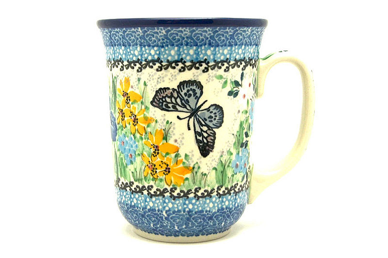 5"H (16 oz. measured to the rim).
 Polish Pottery Mug - 16 oz. Bistro - Unikat Signature U5132 812-U5132 (5"H (16 oz. measured to the rim).
)