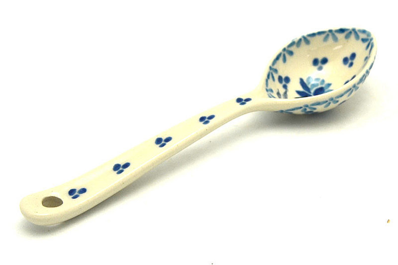 6 1/4"L
 Polish Pottery Spoon - Medium - Clover Field 590-2524a (6 1/4"L
)