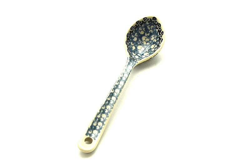 6 1/4"L
 Polish Pottery Spoon - Medium - Holly Berry 590-1734a (6 1/4"L
)