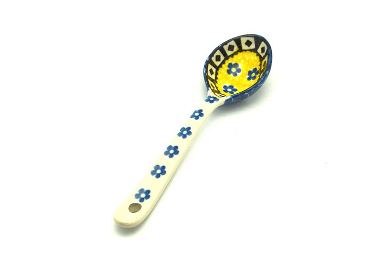 6 1/4"L
 Polish Pottery Spoon - Medium - Sunburst 590-859a (6 1/4"L
)